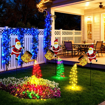 Lunoré® - Luces Solares con Regadera de Papá Noel