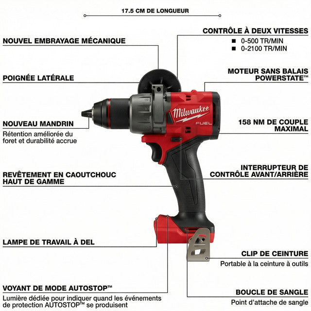 Milwaukee® Power Combo de 7 Herramientas sin cables + 2 Baterías 5.0Ah + Cargador + 2 Bolsas