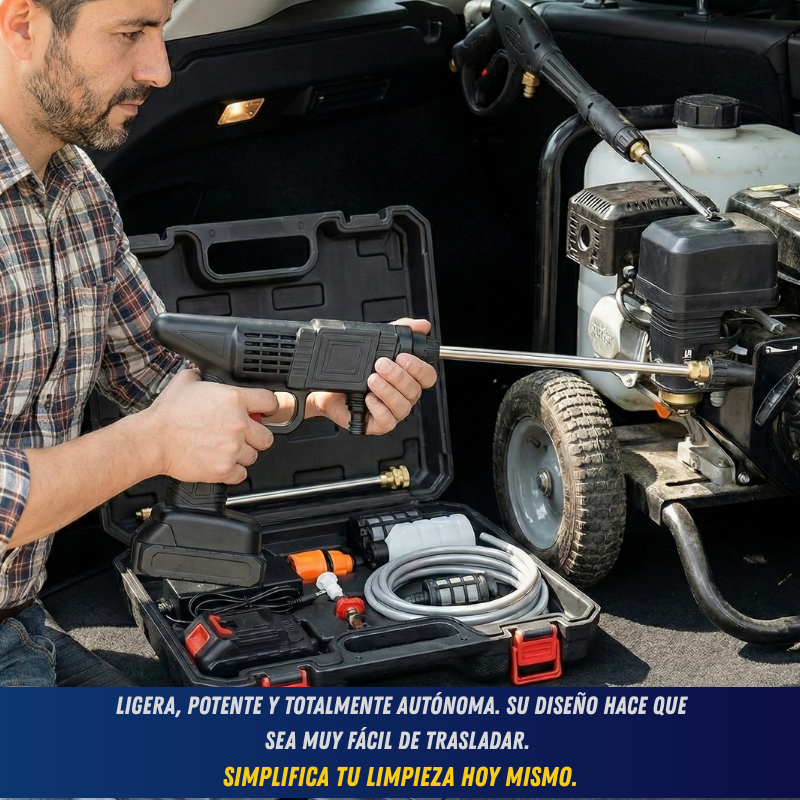 PowerSpray® -  Hidrolimpiadora sin cables + 12 accesorios incluidos