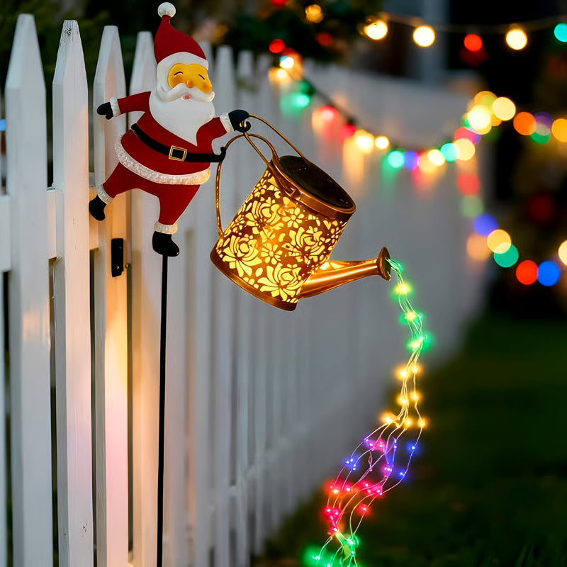 Lunoré® - Luces Solares con Regadera de Papá Noel