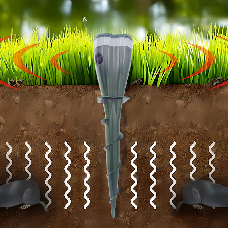 MoleAway® - Solar Powered Waterproof Screw Mole Repellent