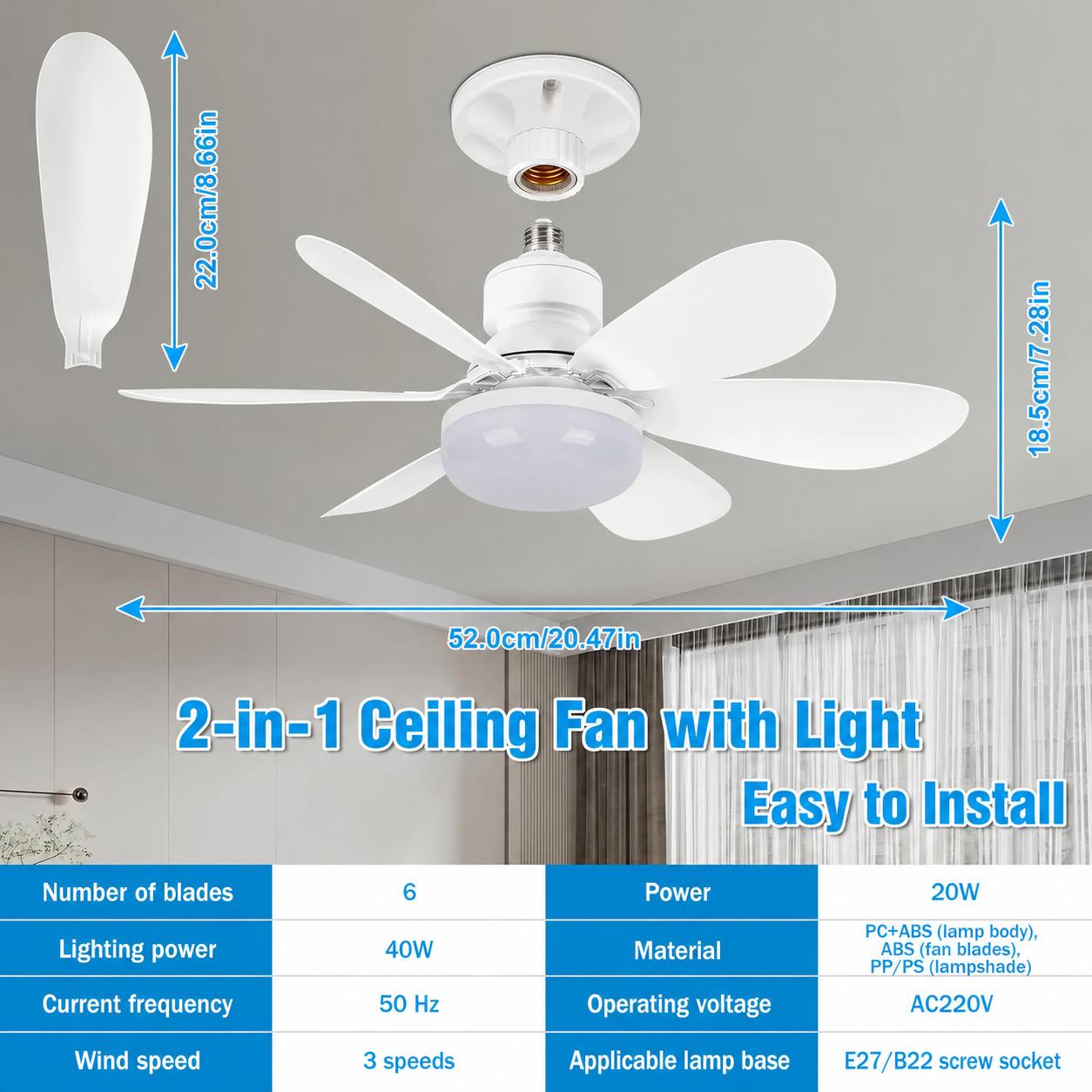 LuminAir® - Ceiling Fan with Adjustable LED Light