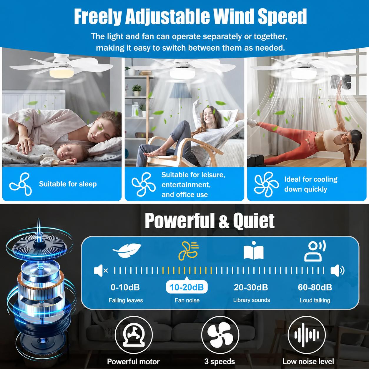 LuminAir® - Ceiling Fan with Adjustable LED Light