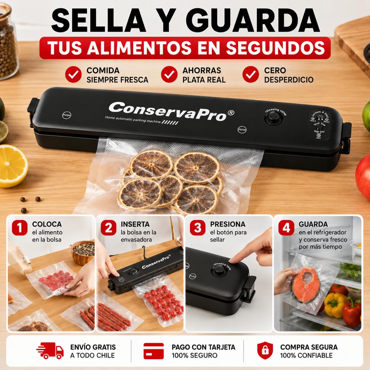 ConservaPro® - Sella y Guarda tus Alimentos en Segundos