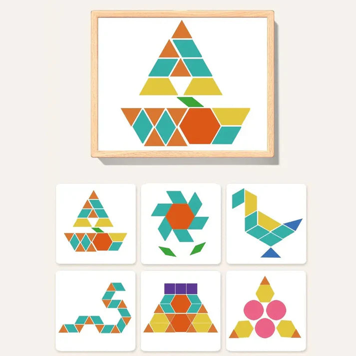 MagikBlocs® – Magnetic Wooden Puzzle (180-Piece Geometric Set)